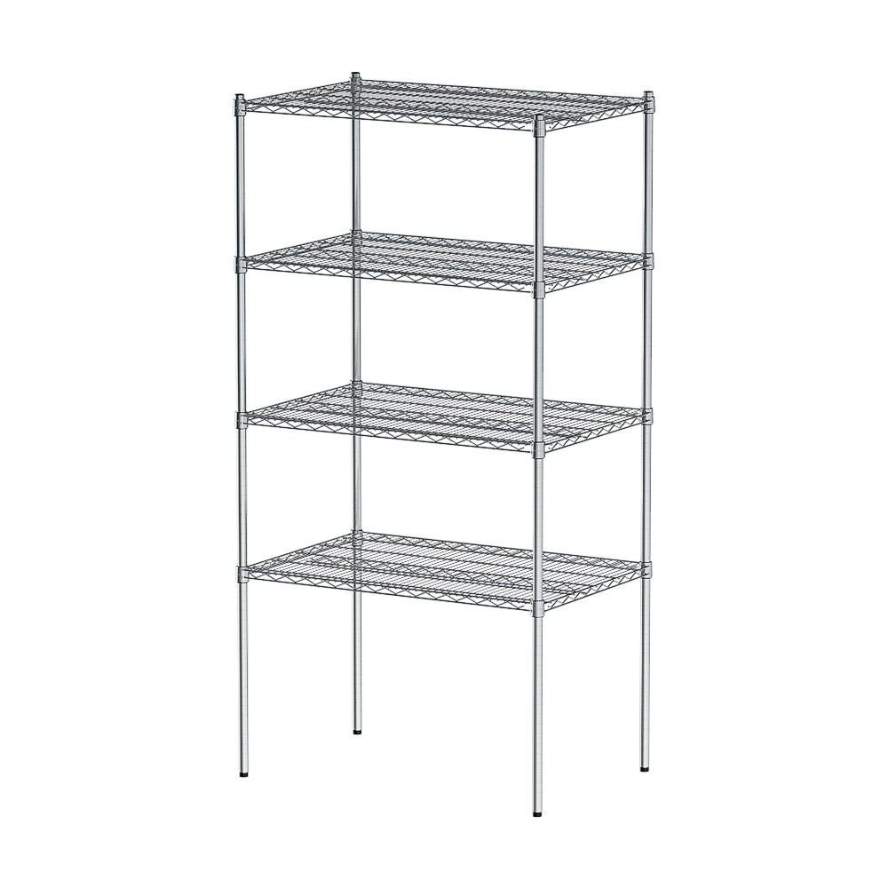 dayneeds】荷重型90x60x180公分四層電鍍(鎖管-)波浪鐵架｜層架收納