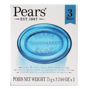 Pears 保濕甘油香皂-沁涼薄荷(2.64oz/75g*3入組)*6