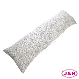 【J&N】柔羽長抱枕--灰白(1入)40*120米色