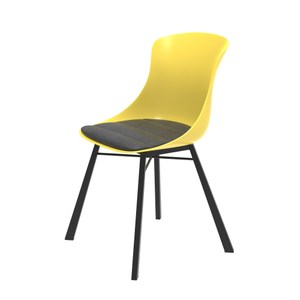 組 - 特力屋萊特 塑鋼椅 金屬腳架/黃椅背/灰座墊