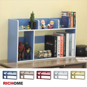 【RICHOME】超值桌上型書架-4色粉藍