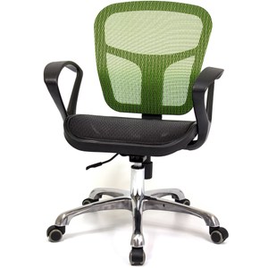 aaronation愛倫國度 全網布造型扶手辦公椅 i-RS-170N綠