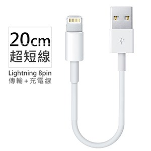 APPLE iPhoneX/8/7/6/USB傳輸充電線 (20cm)