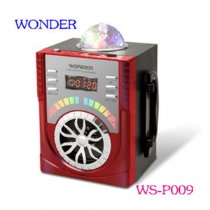 WONDER旺德 USB/MP3/FM 舞台炫光隨身音響 WS-P009 (藍)