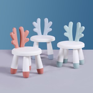 【IDEA】俏皮兔兔兒童學習椅凳/休閒椅餐椅麋鹿泥紅