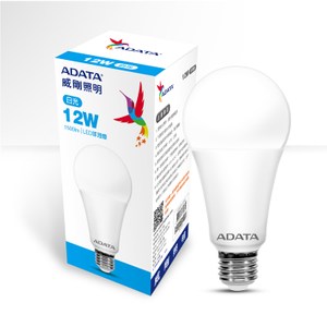 10入組-ADATA威剛12W高效能LED球泡燈-白光 12W65C