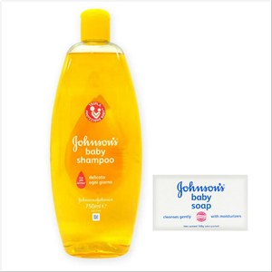 義大利 Johnsons 嬰兒洗髮精(750ml)*3+潤膚皂*12