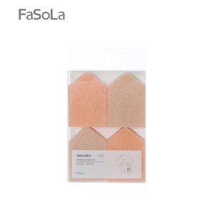 【FaSoLa】深層清潔洗臉/卸妝海綿(4入)