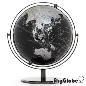 SkyGlobe 10吋精緻黑色360度旋轉地球儀(英文版)