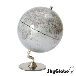 SkyGlobe5吋銀色時尚地球儀(英文版)
