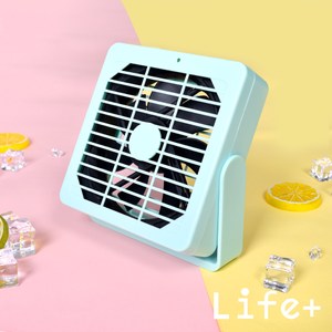 Life+ 可翻轉方型USB迷你風扇 嫩芽綠