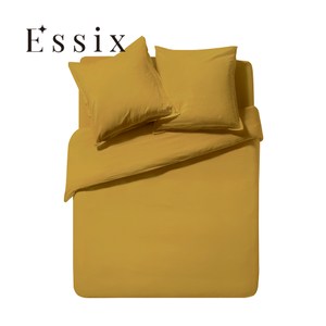 【ESSIX】100%長織棉伊瓦爾素色床包(黃赭色)-雙人(預購)
