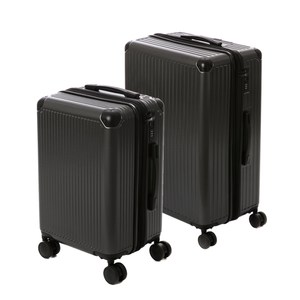 (組)萊森可擴充行李箱28吋 鐵灰+20吋 鐵灰