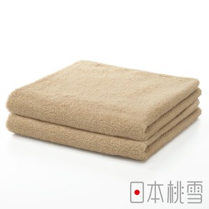 日本桃雪【精梳棉飯店毛巾】超值兩件組 淺咖