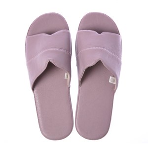 HOLA 斜角皮拖鞋-藕紫XL