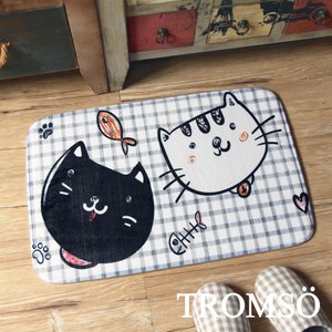 TROMSO簡單生活超柔軟地墊-M133格紋小貓