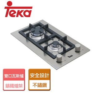 【TEKA】不銹鋼雙口瓦斯爐-EFX-302GN-天然