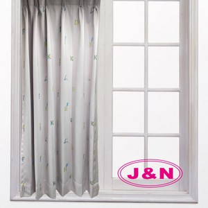 【J&N】ABC印花遮光傳統窗簾-3色(150*165cm)米色