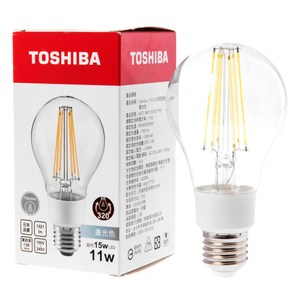 組 Toshiba 11W LED球型燈絲燈泡 晝光色-3顆