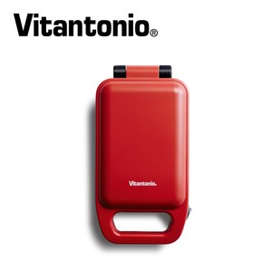 Vitantonio厚燒熱壓三明治機番茄紅+自動研磨悶蒸咖啡機奶油白