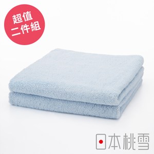日本桃雪【飯店毛巾】超值兩件組 水藍色