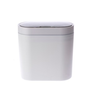 HomeZone 智能觸碰感應垃圾桶 8L 橢圓型 白色款
