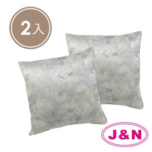 【J&N】金宣銀抱枕-60x60cm(2入-1組)銀色