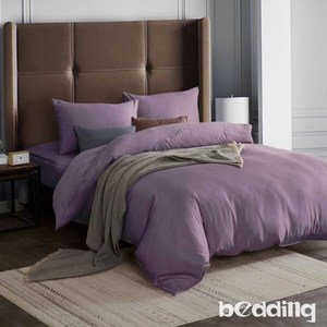 BEDDING-吸濕排汗天絲-雙人薄床包兩用被套四件組-薇紫